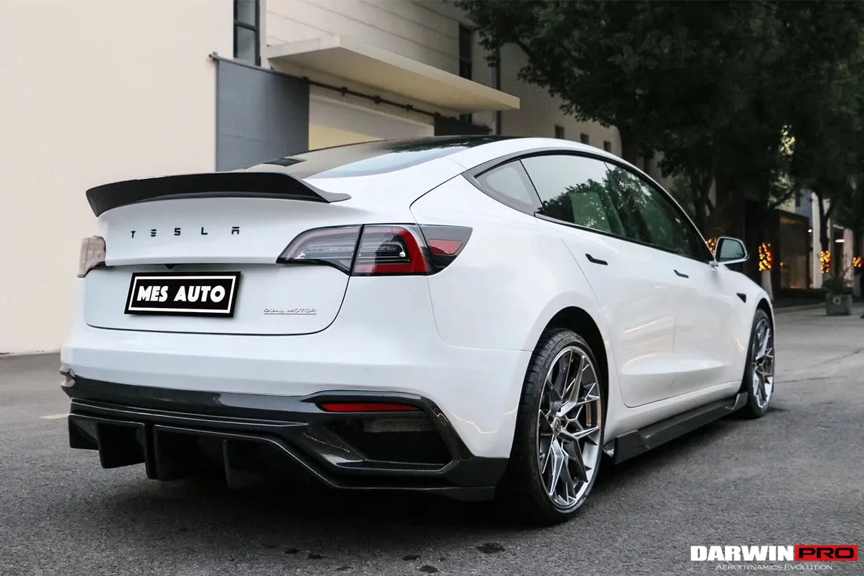 2017-2023 Tesla Model 3 IMP Performance Carbon Fiber Side Skirts With Under Board