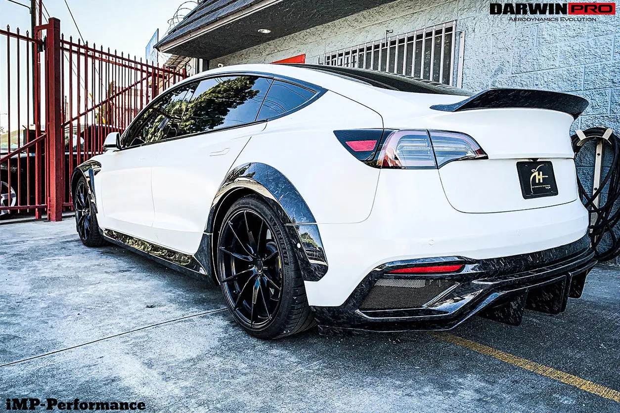 2017-2023 Tesla Model 3 IMP Performance Carbon Fiber Side Skirts With Under Board