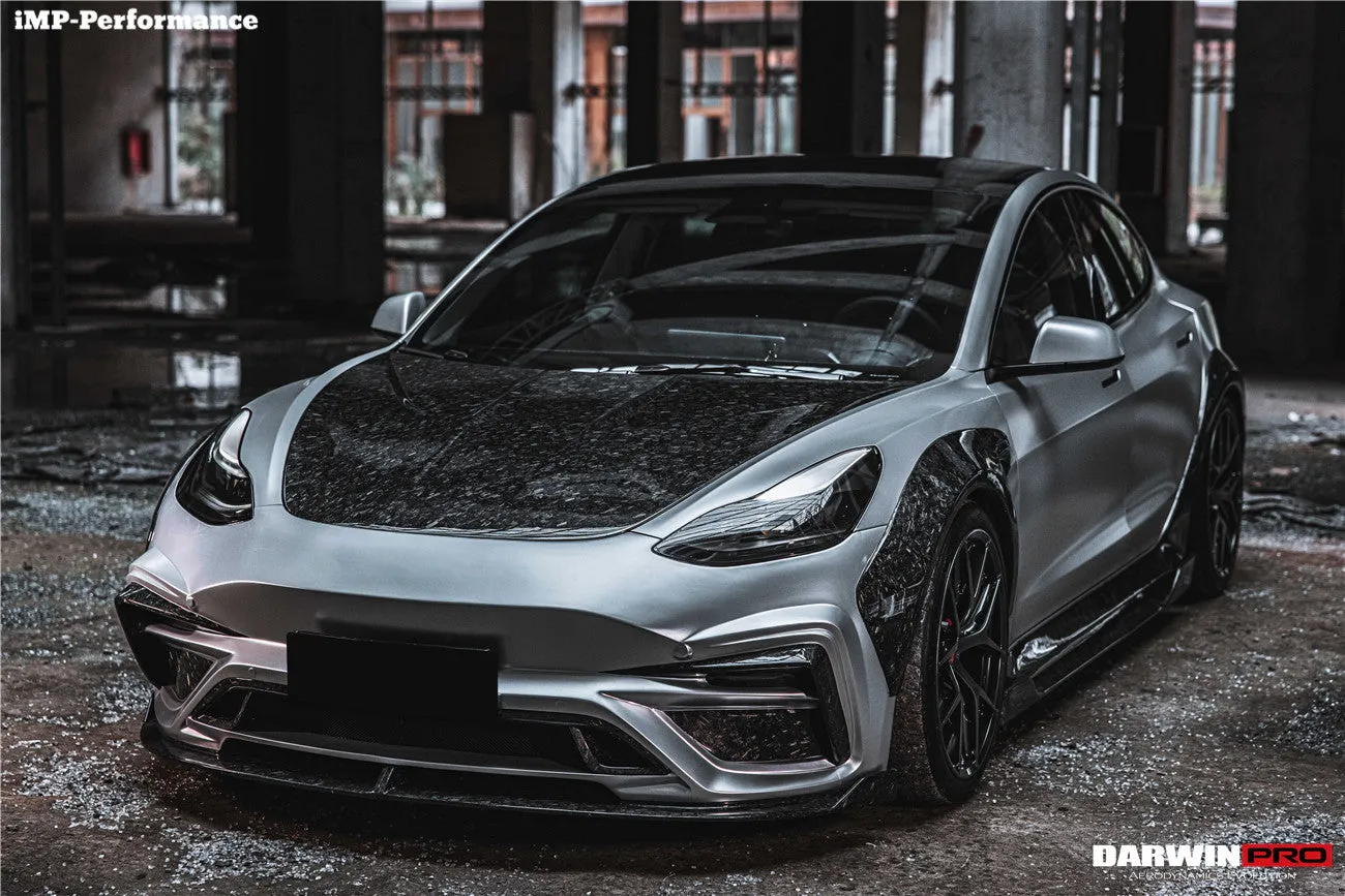 2017-2023 Tesla Model 3 IMP Performance Carbon Fiber Side Skirts With Under Board