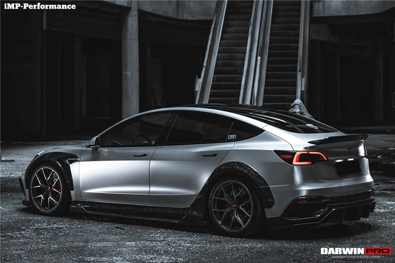 2017-2023 Tesla Model 3 IMP Performance Carbon Fiber Side Skirts With Under Board