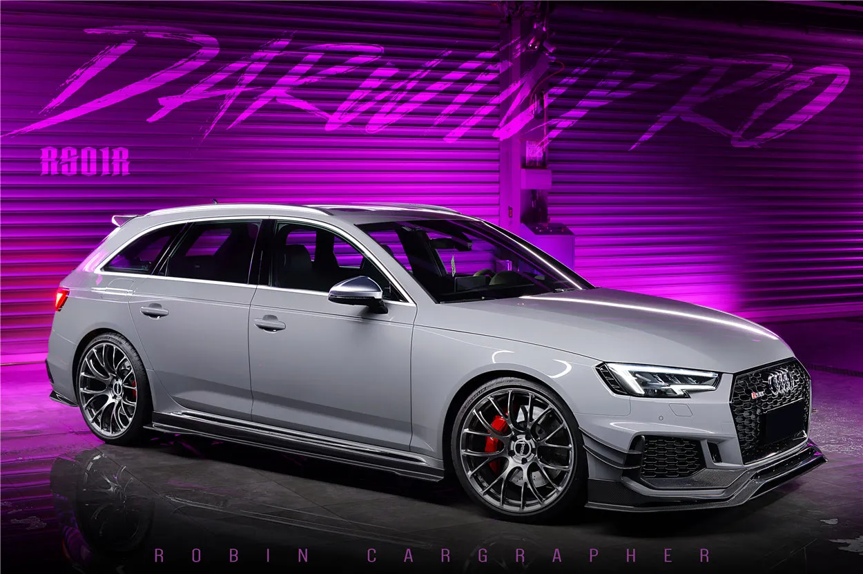 2017-2024 Audi RS4 B9 BKSS Style Side Skirts Under Board