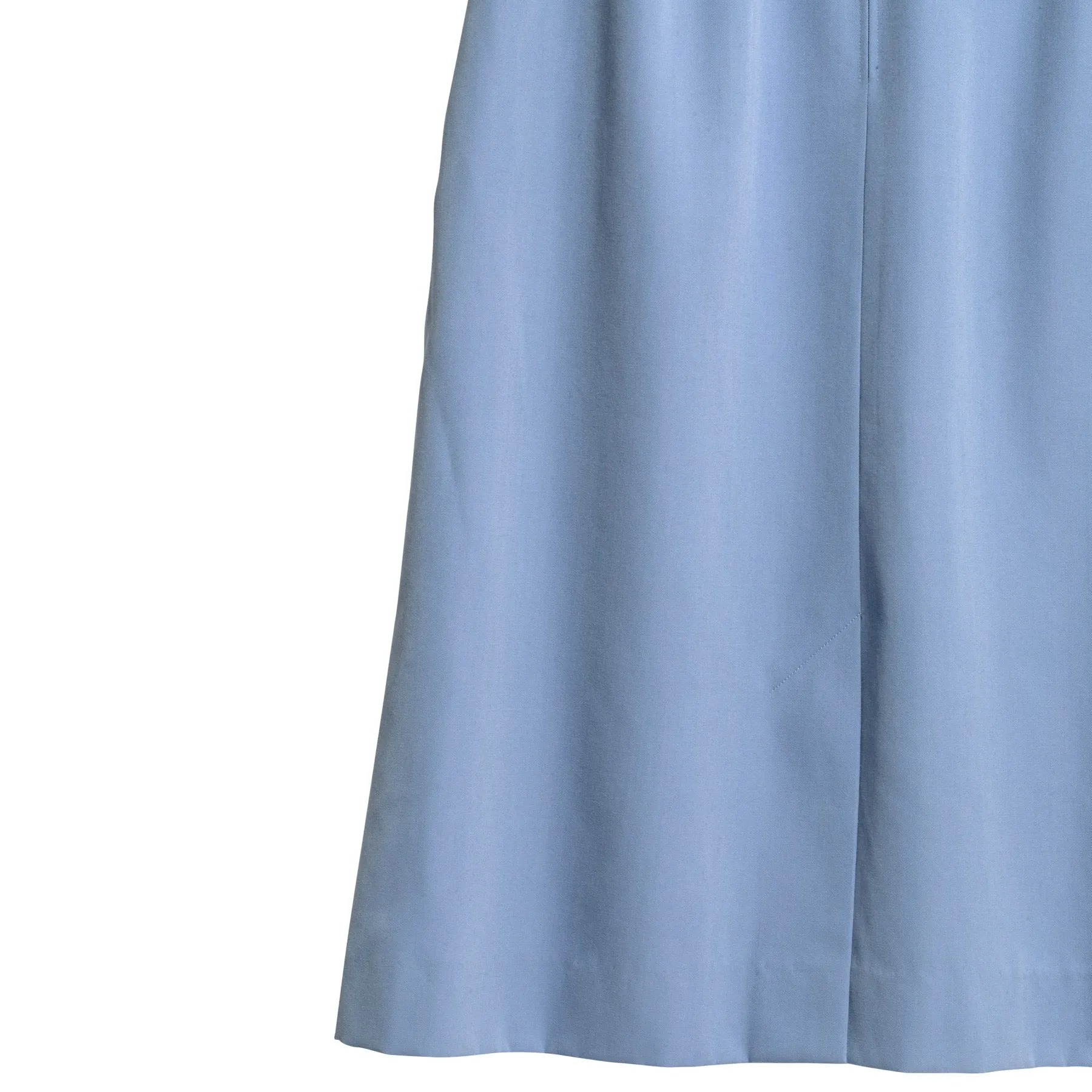 70s Twill Weave Schurwolle A-Line Midi Skirt