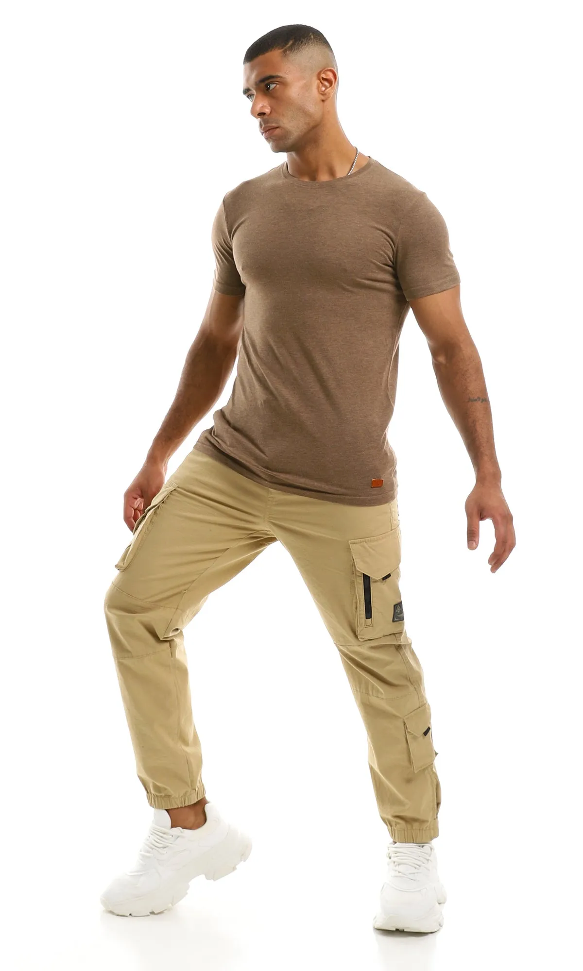 97931 Heather Khaki Short Sleeves T-Shirt