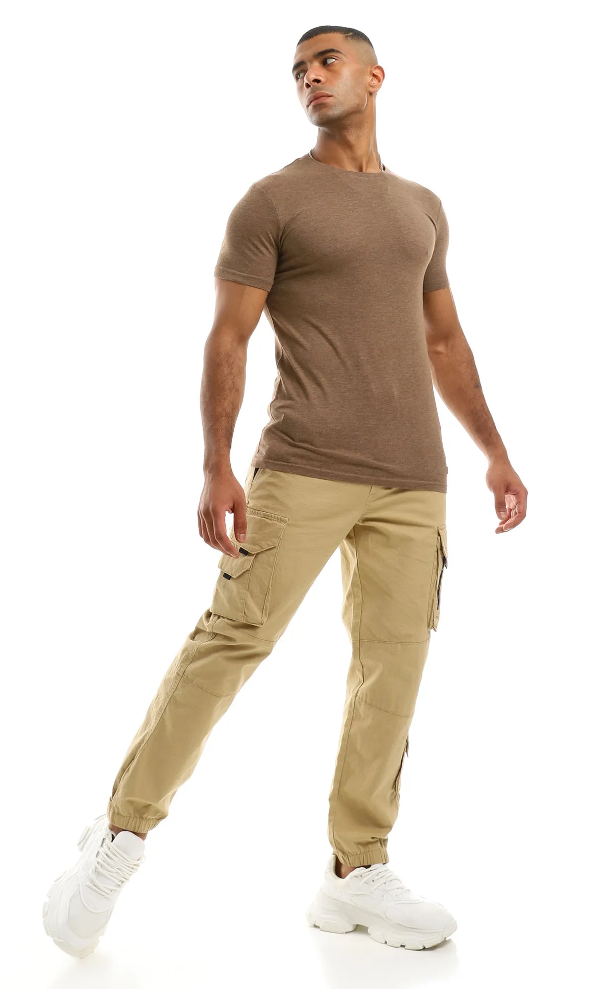 97931 Heather Khaki Short Sleeves T-Shirt
