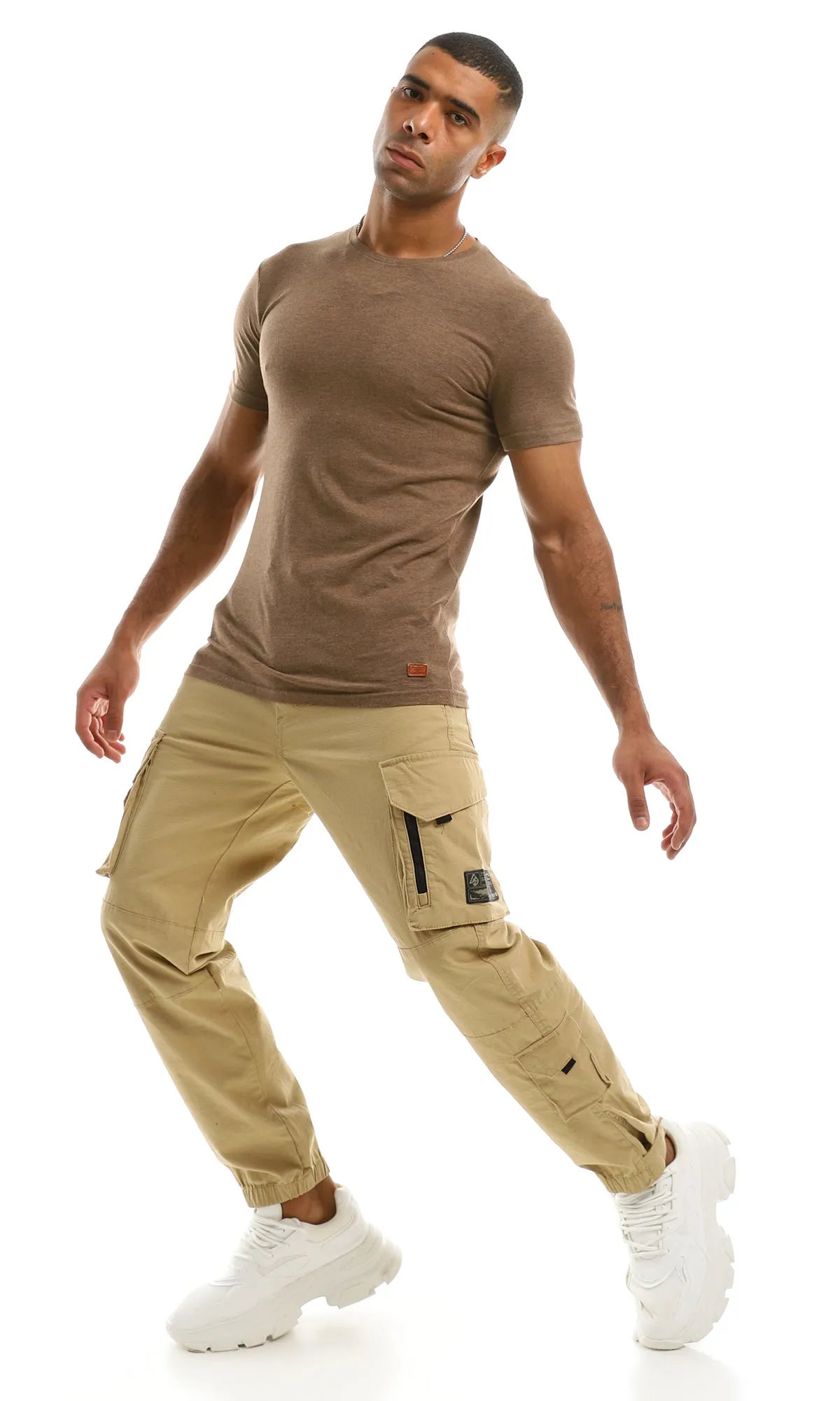 97931 Heather Khaki Short Sleeves T-Shirt
