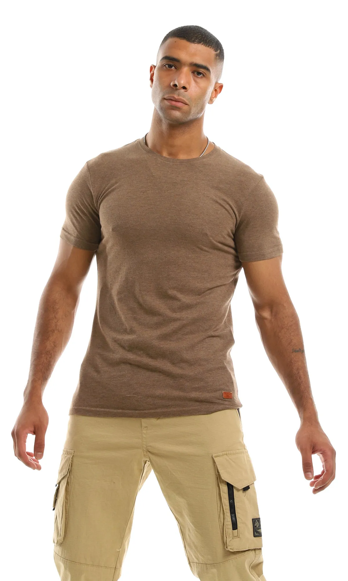 97931 Heather Khaki Short Sleeves T-Shirt