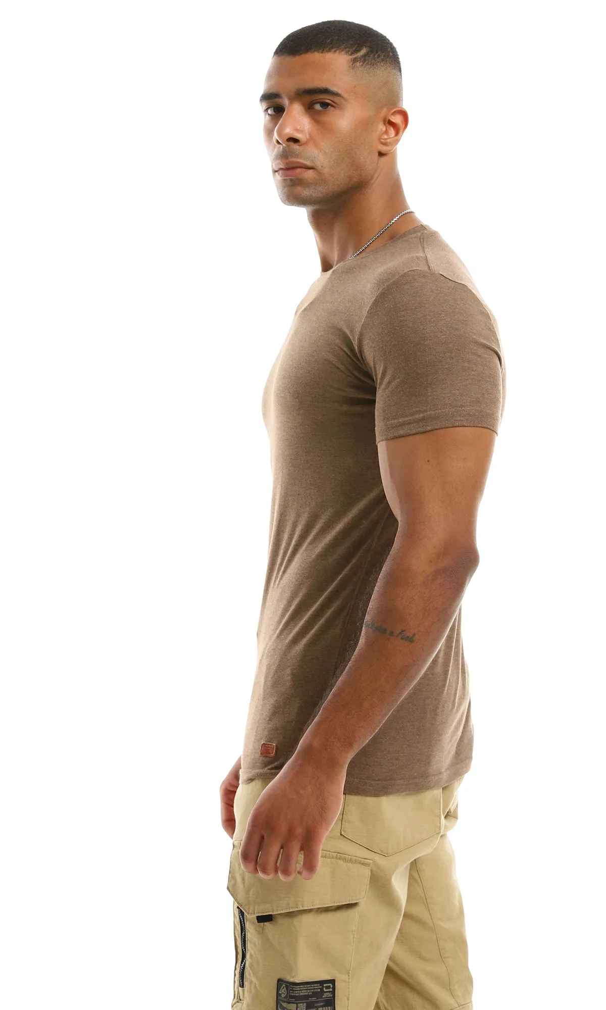 97931 Heather Khaki Short Sleeves T-Shirt