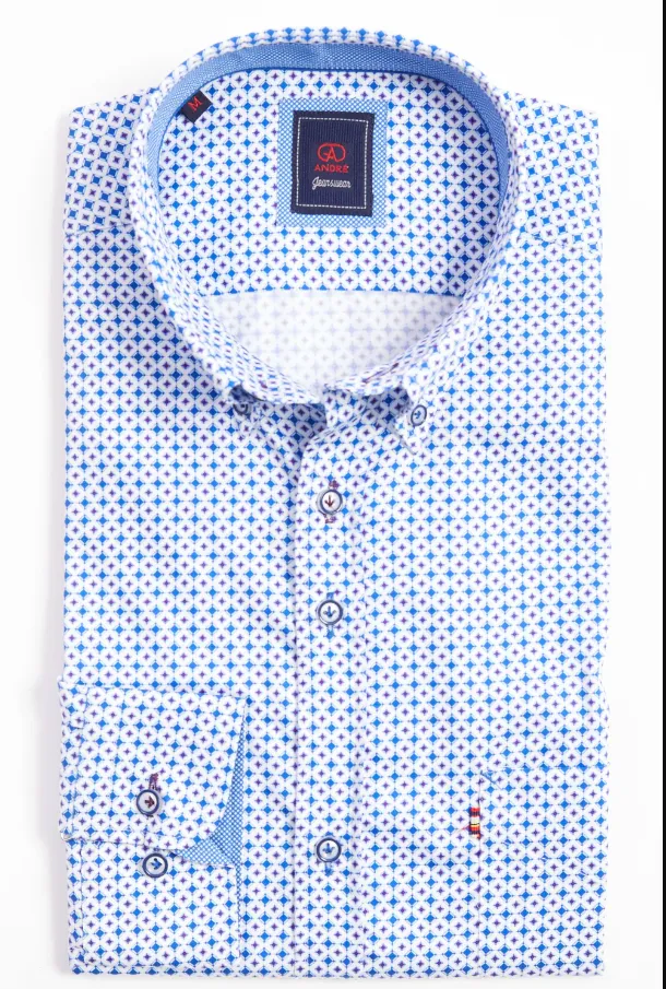 ANDRE<BR>
Florence Shirt<BR>
Forest, Purple<BR>