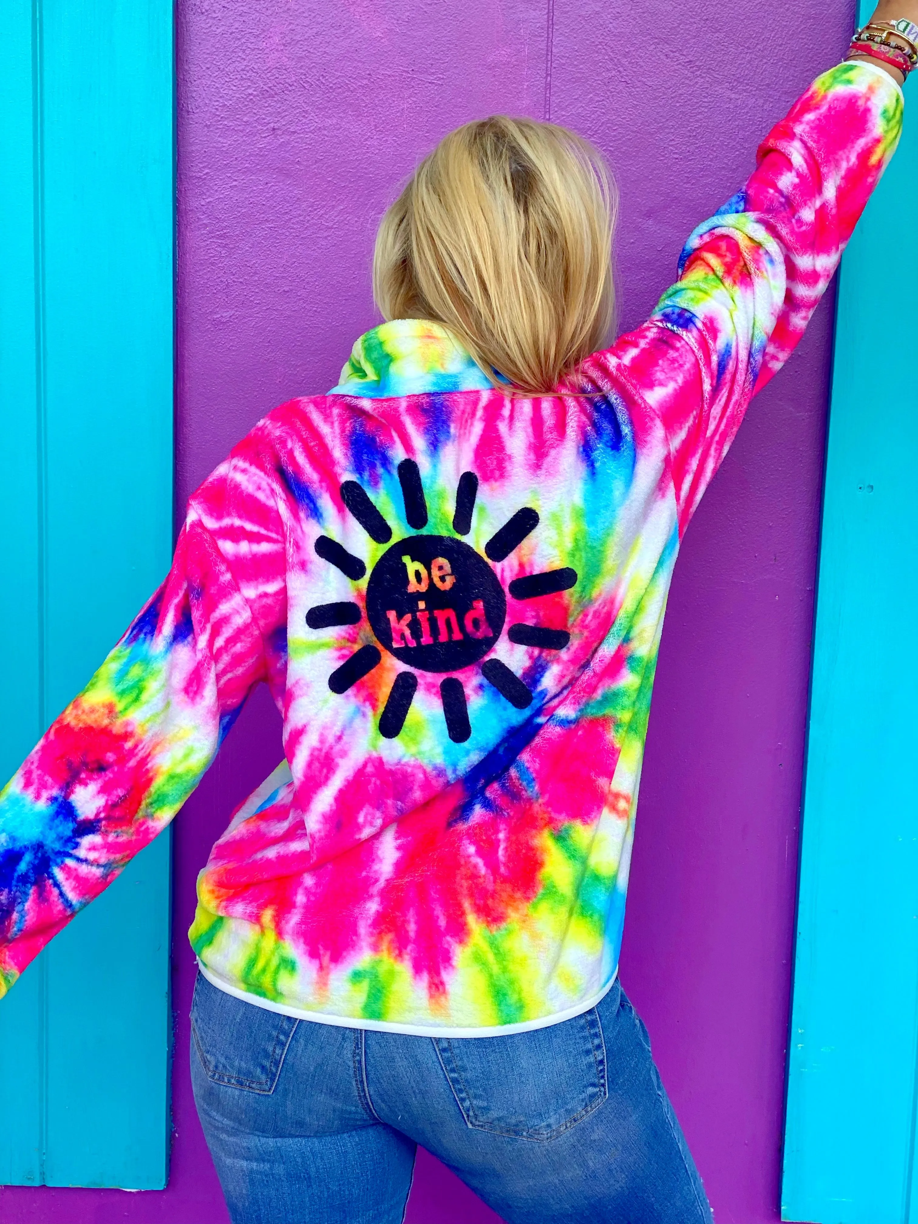 Be Kind Rainbow Sherpa Pullover
