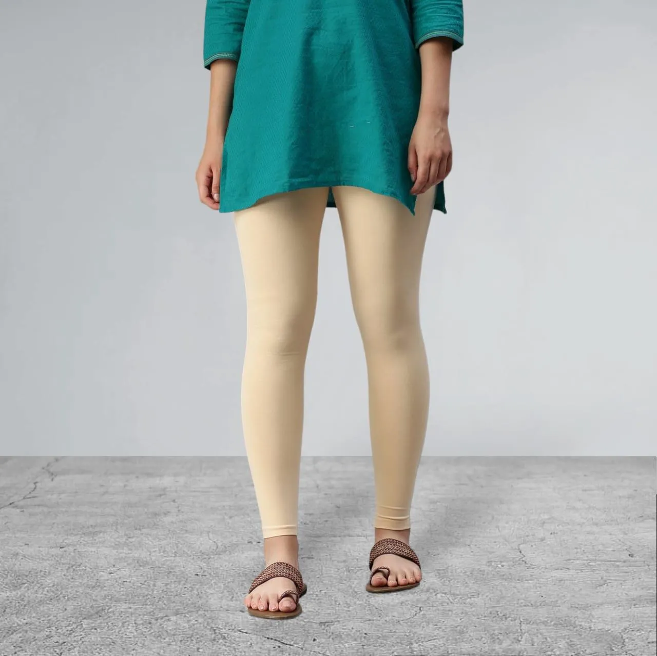 Beige Ankle legnth leggings