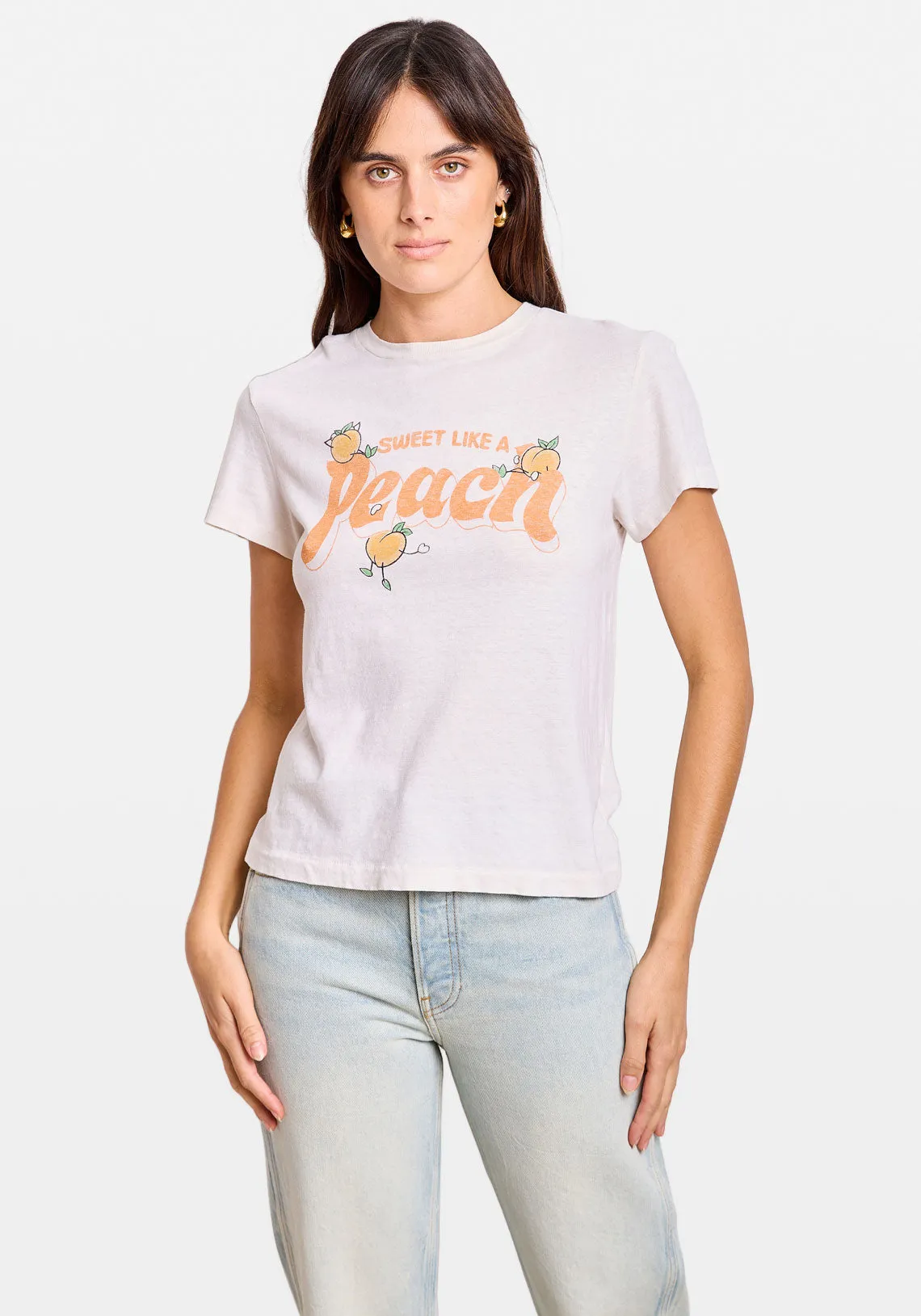 CLASSIC TEE PEACH VINTAGE WHITE