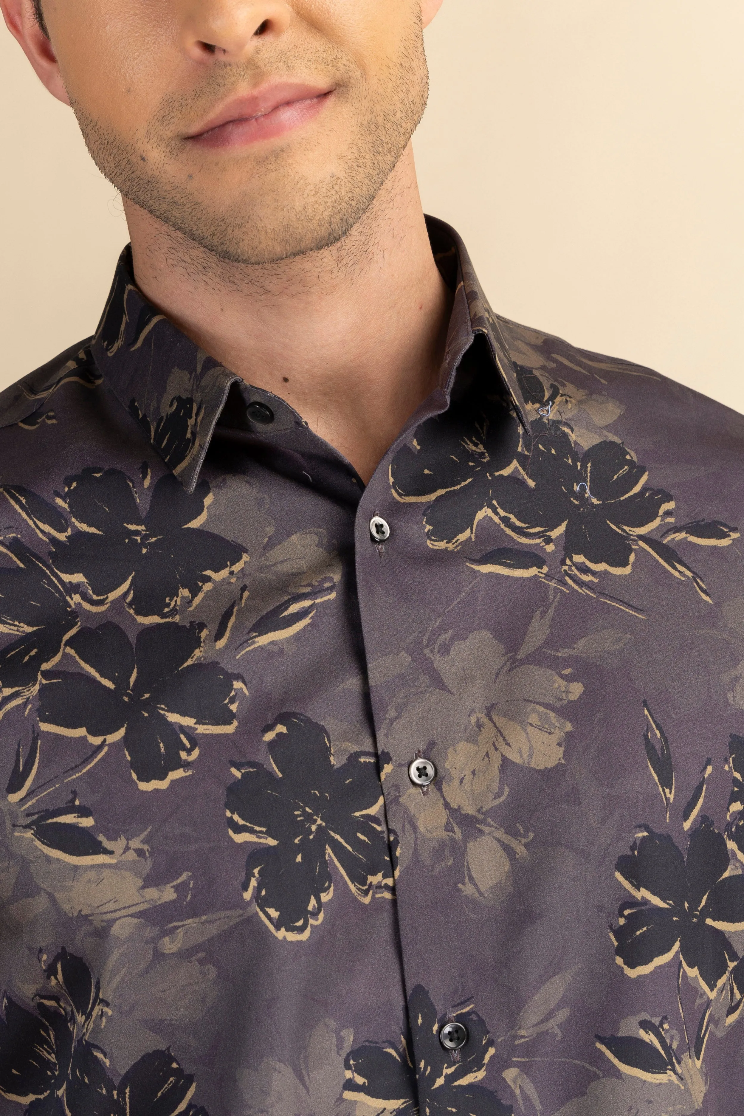 Floral satin shirt EOSS