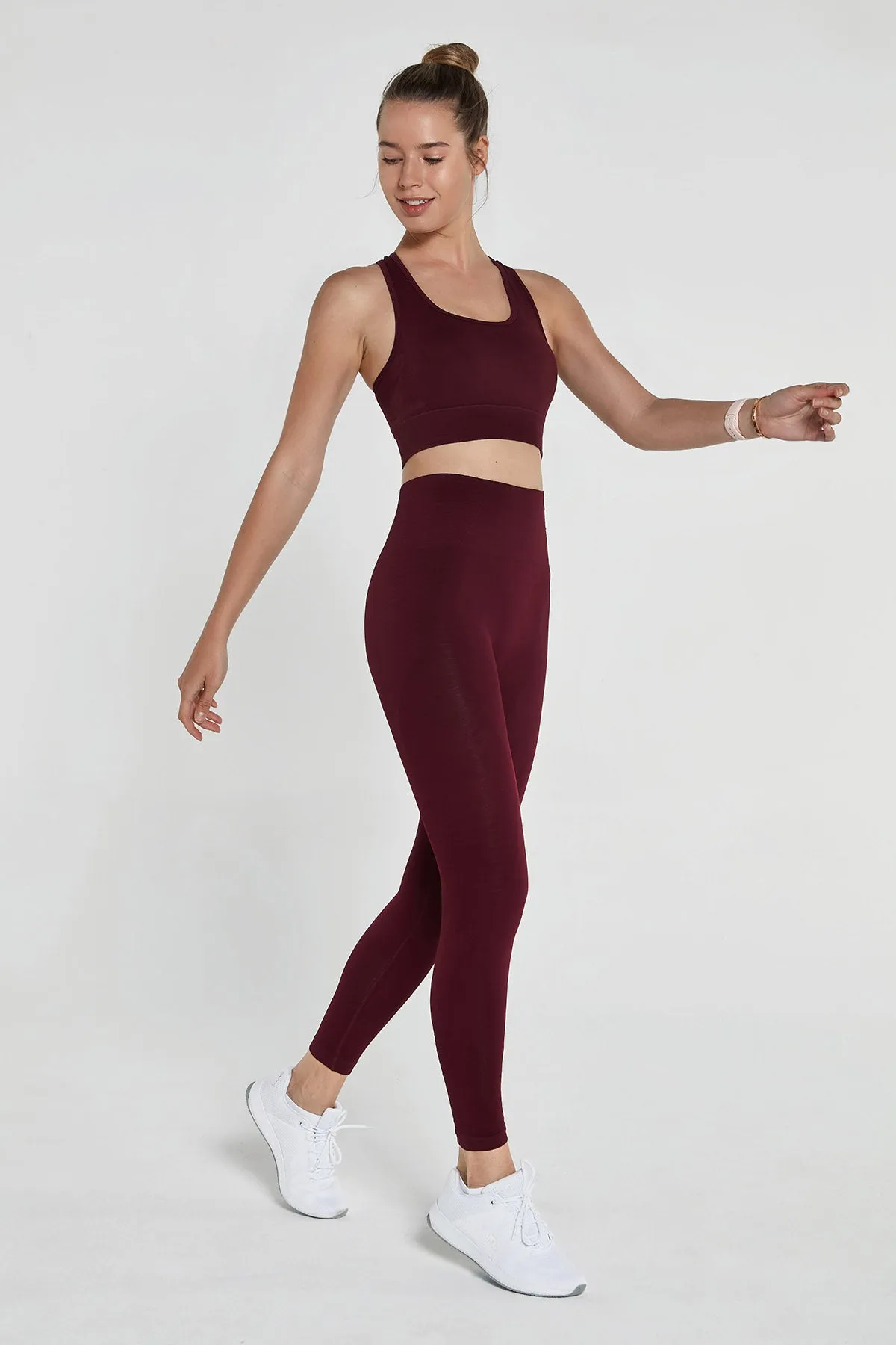 Gela Burgundy leggings