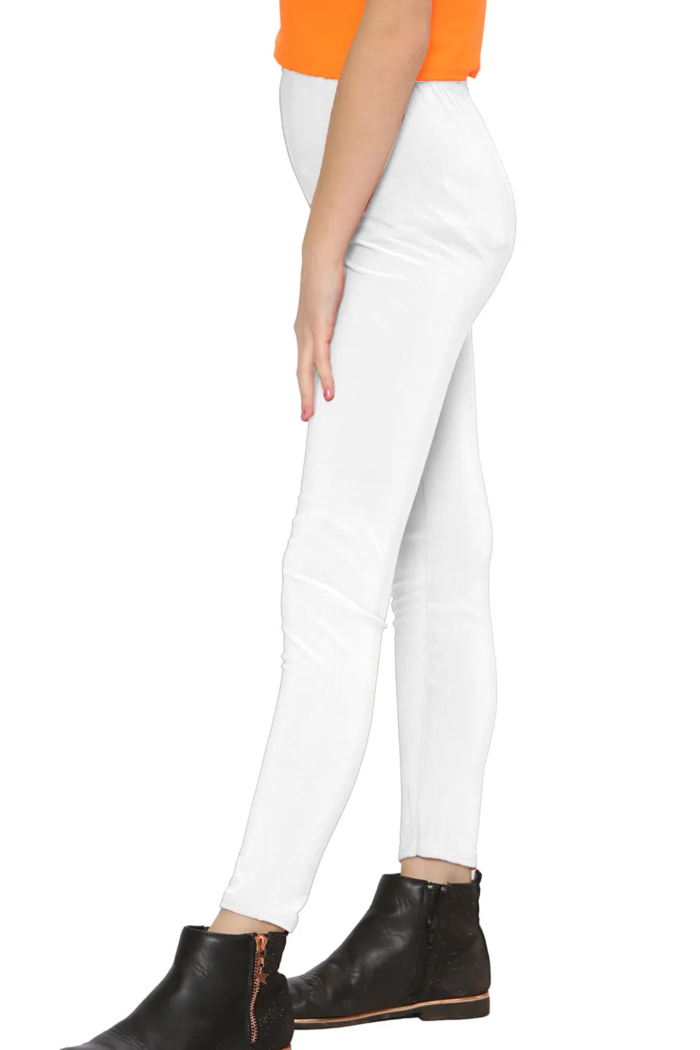 Girls' Microfibre Leggings – Full-Length, Soft & Stretchy