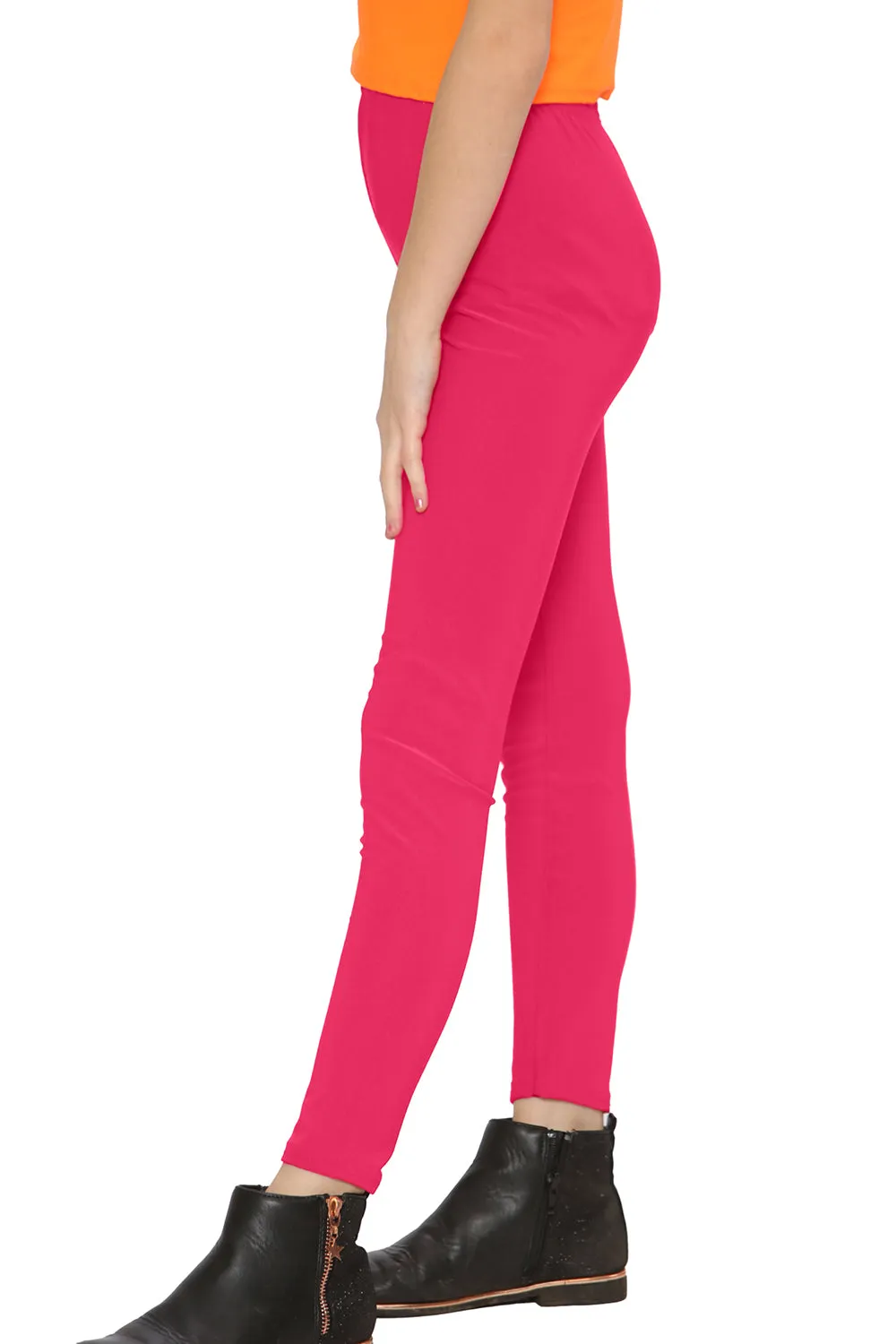 Girls' Microfibre Leggings – Full-Length, Soft & Stretchy
