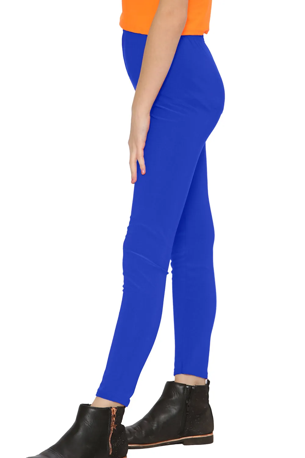 Girls' Microfibre Leggings – Full-Length, Soft & Stretchy