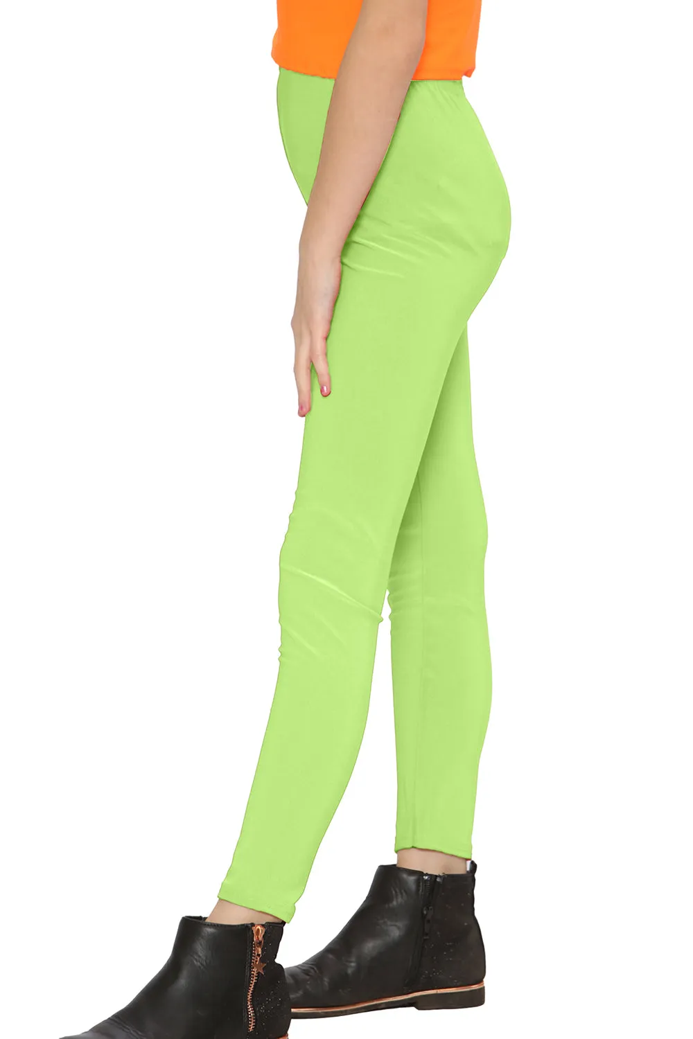 Girls' Microfibre Leggings – Full-Length, Soft & Stretchy