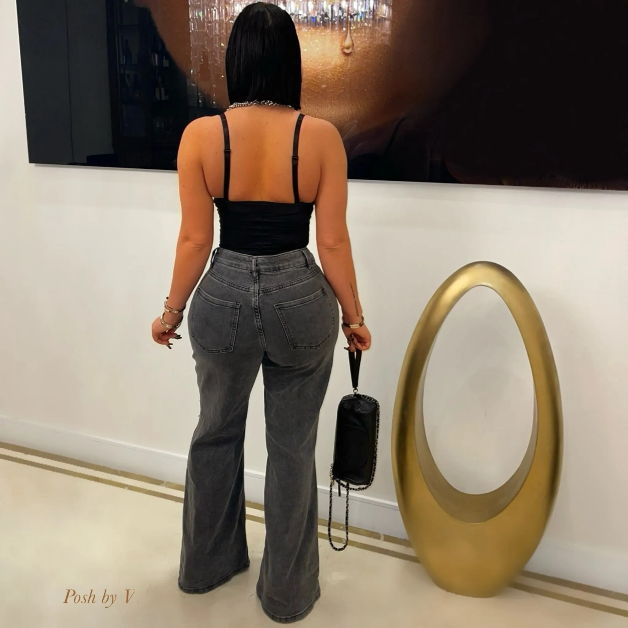 Italia ring jeans (Black/grey)