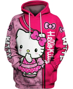 Kitty Printed Cozy Hoodie
