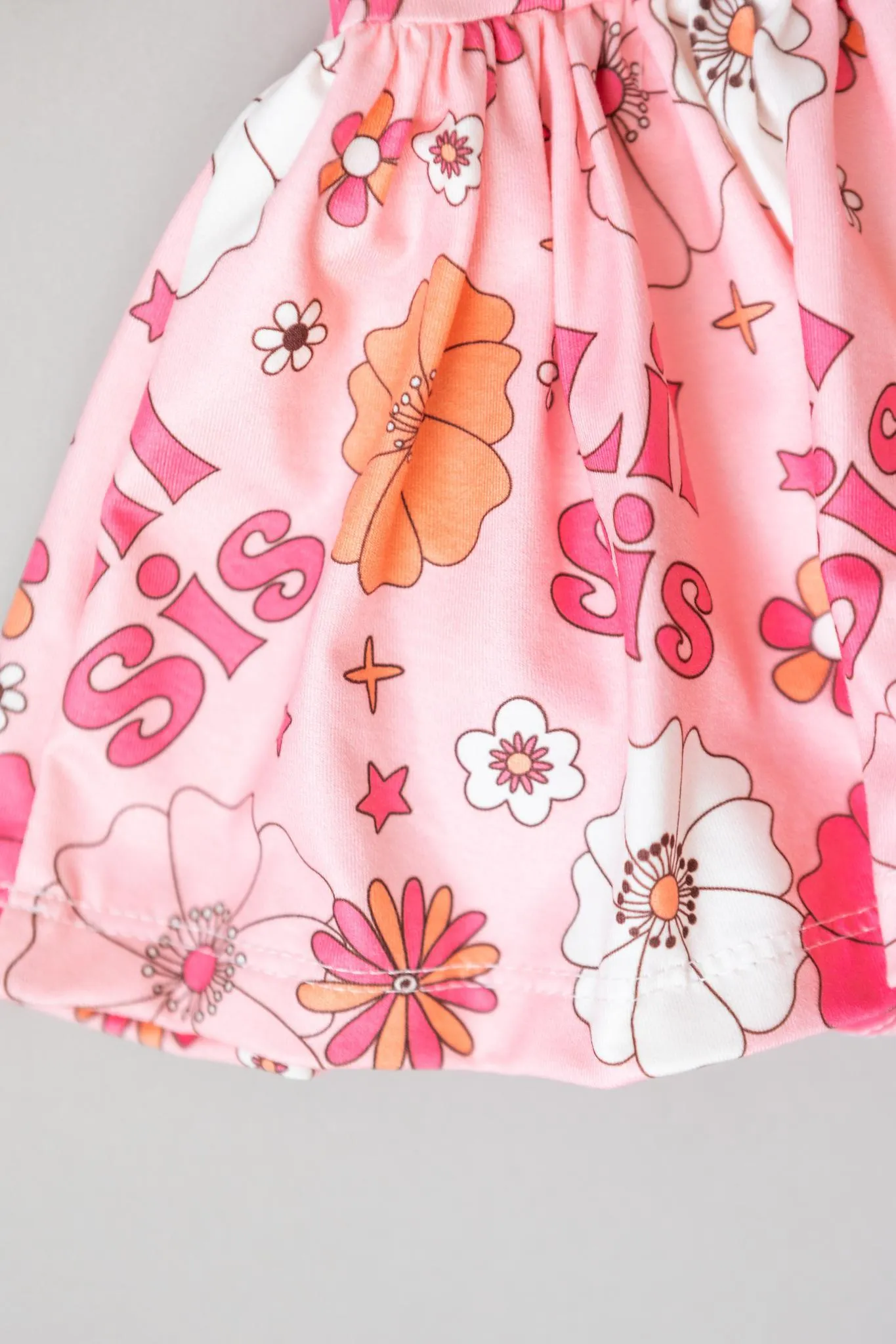 Lil Sis Floral 3/4 Twirl Bodysuit