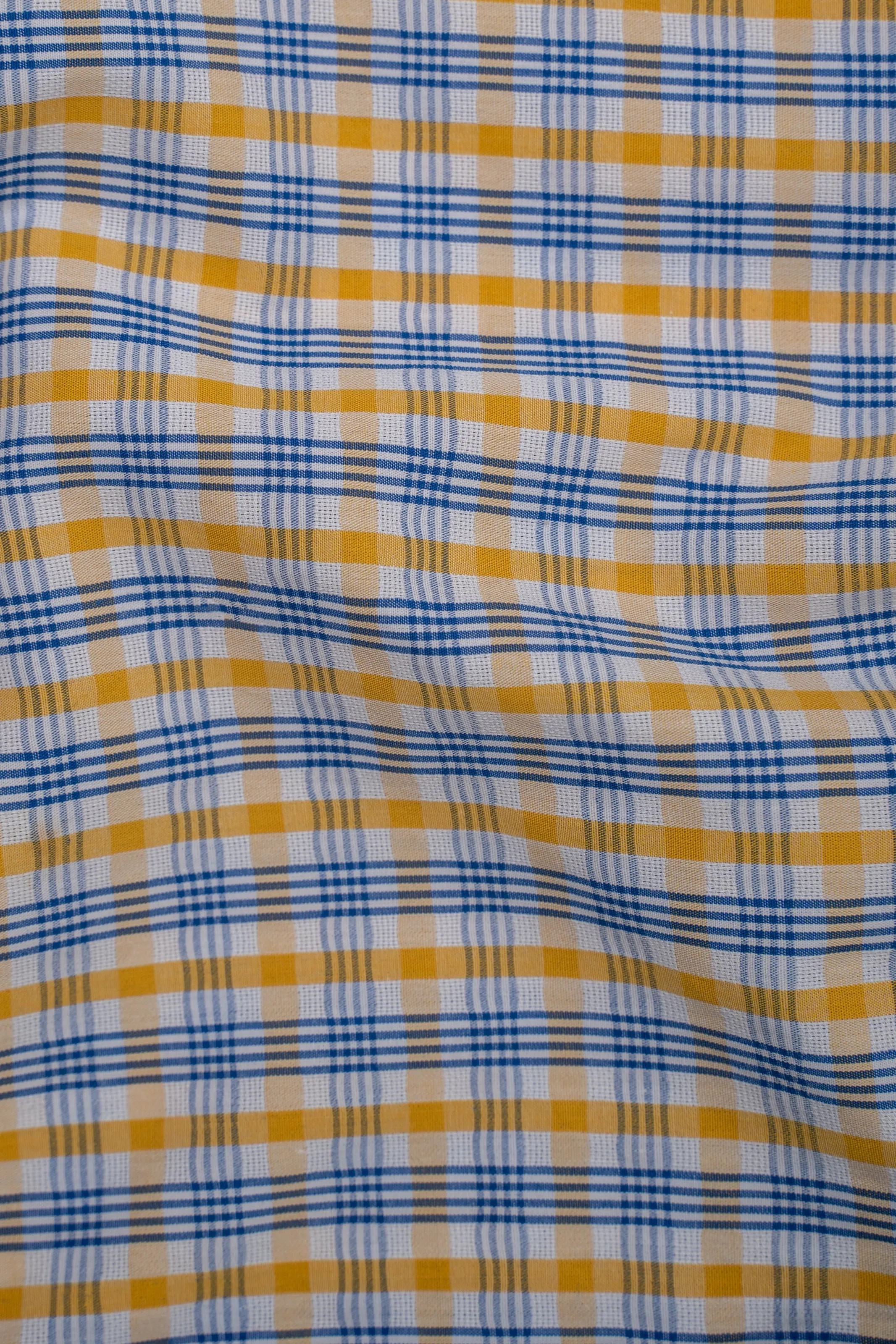LIMITED EDITION SHIRTS BLUE MUSTARD CHECK
