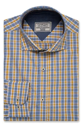 LIMITED EDITION SHIRTS BLUE MUSTARD CHECK
