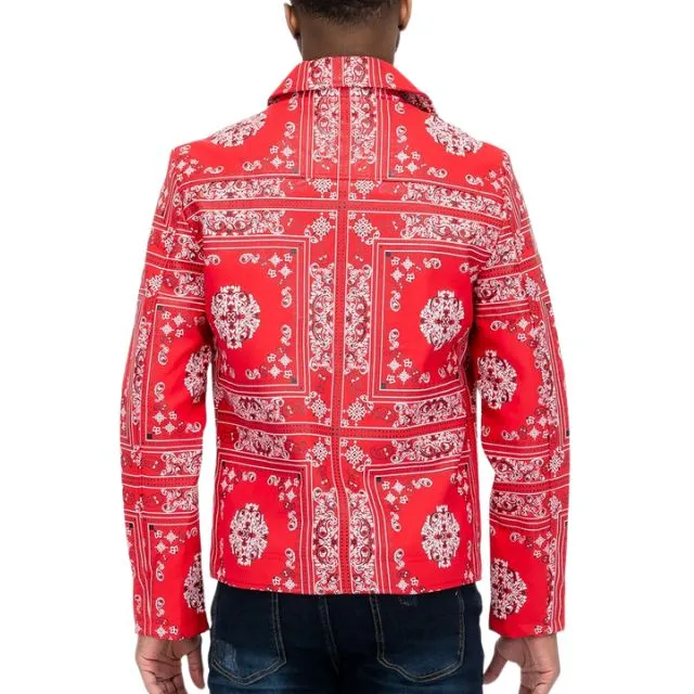Men's Leather Bandana Jacket
