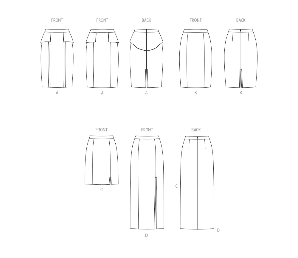 New Look Sewing Pattern N6792 - Misses' Skirts