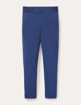 Plain Leggings-Starboard Blue