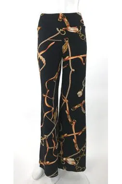 RIVOLI Stretch Printed Jersey Palazzo Pants