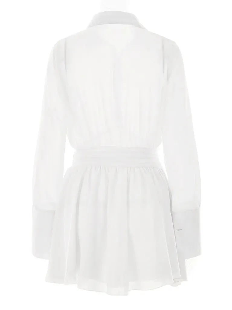 Sheer Mini Shirt Dress: See-Through & Flowy Skirt