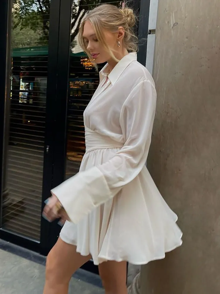 Sheer Mini Shirt Dress: See-Through & Flowy Skirt
