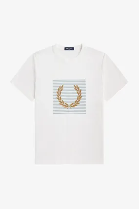 STRIPED LAUREL WREATH T-SHIRT
