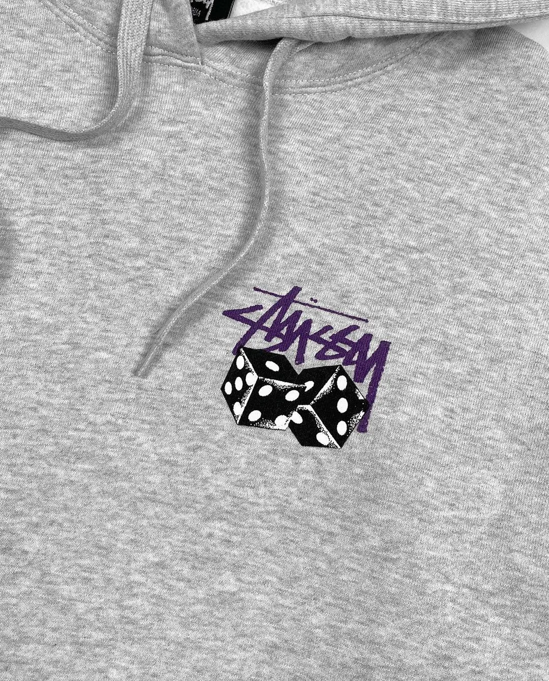 Stussy - Pair Of Dice Fleece Hood - Grey