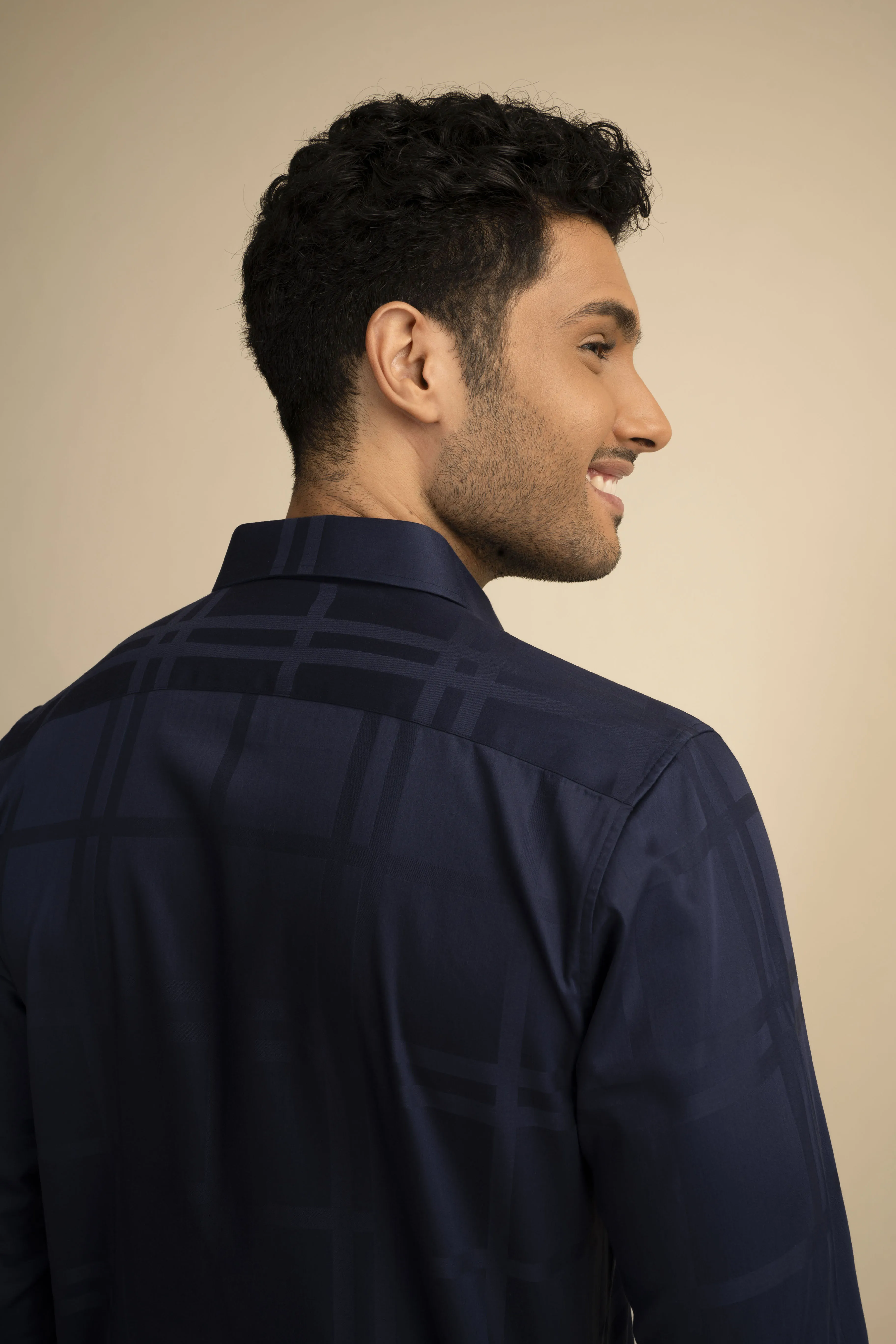 Tartan Navy Shirt EOSS