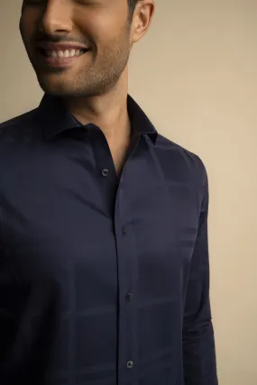 Tartan Navy Shirt EOSS