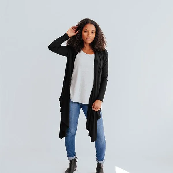 The Everyday Twist Top in Black Modal