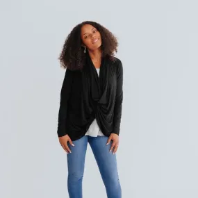 The Everyday Twist Top in Black Modal