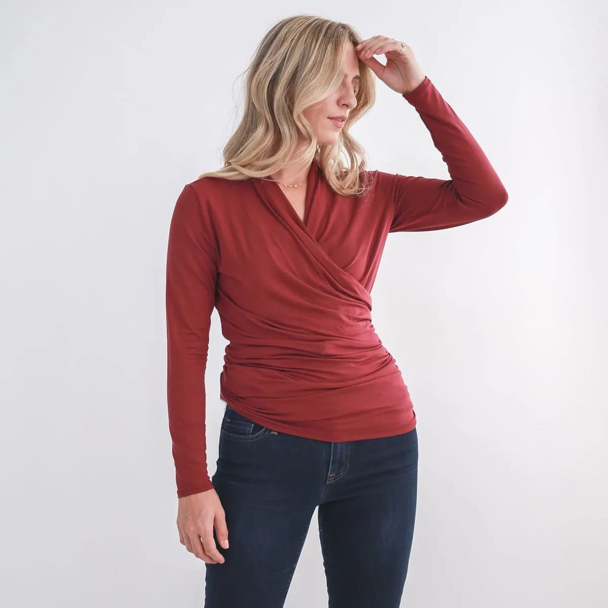 The Everyday Twist Top in Black Modal