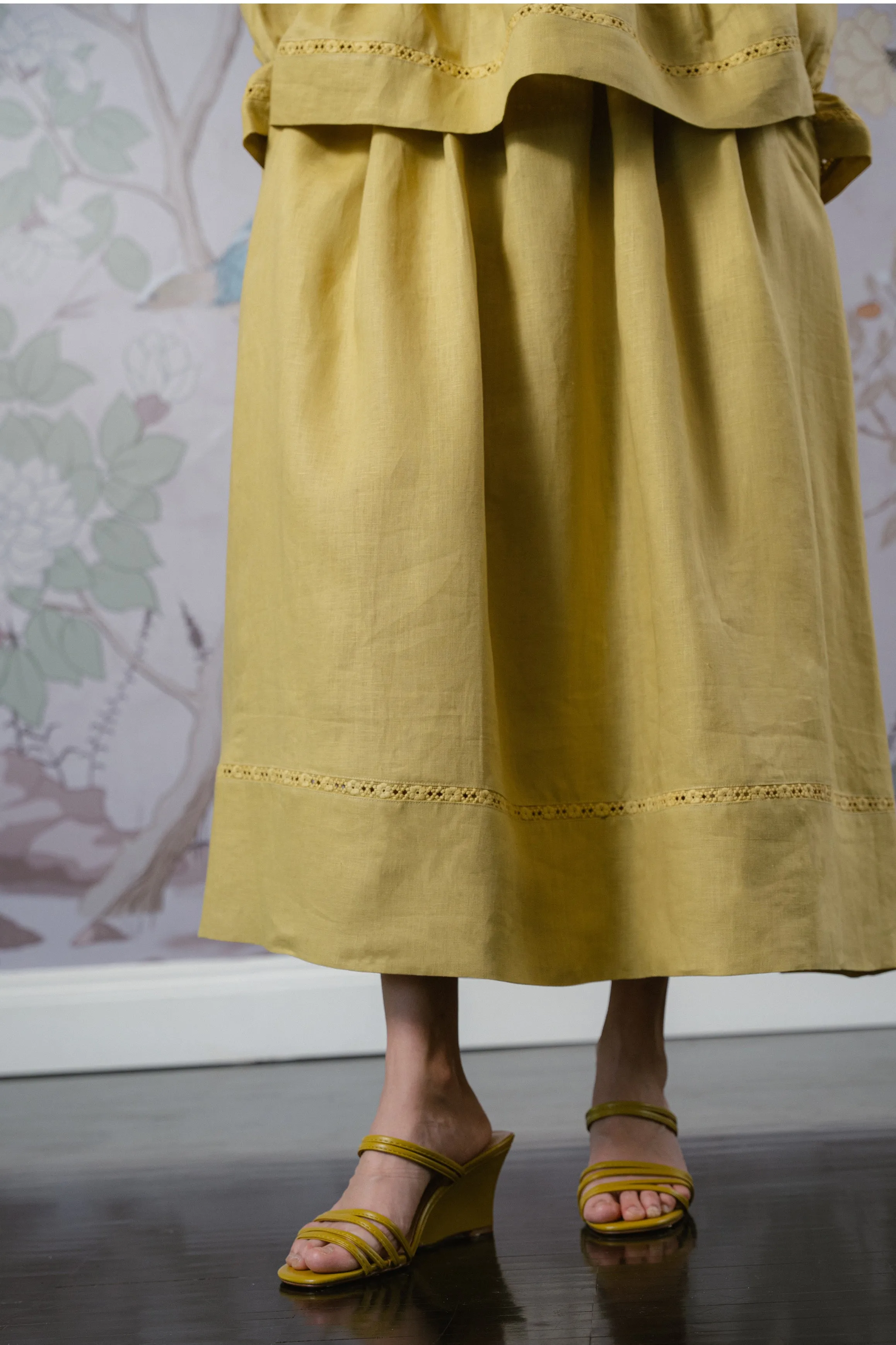 The Great Linen Skirt in Butter
