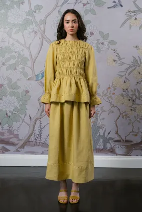 The Great Linen Skirt in Butter