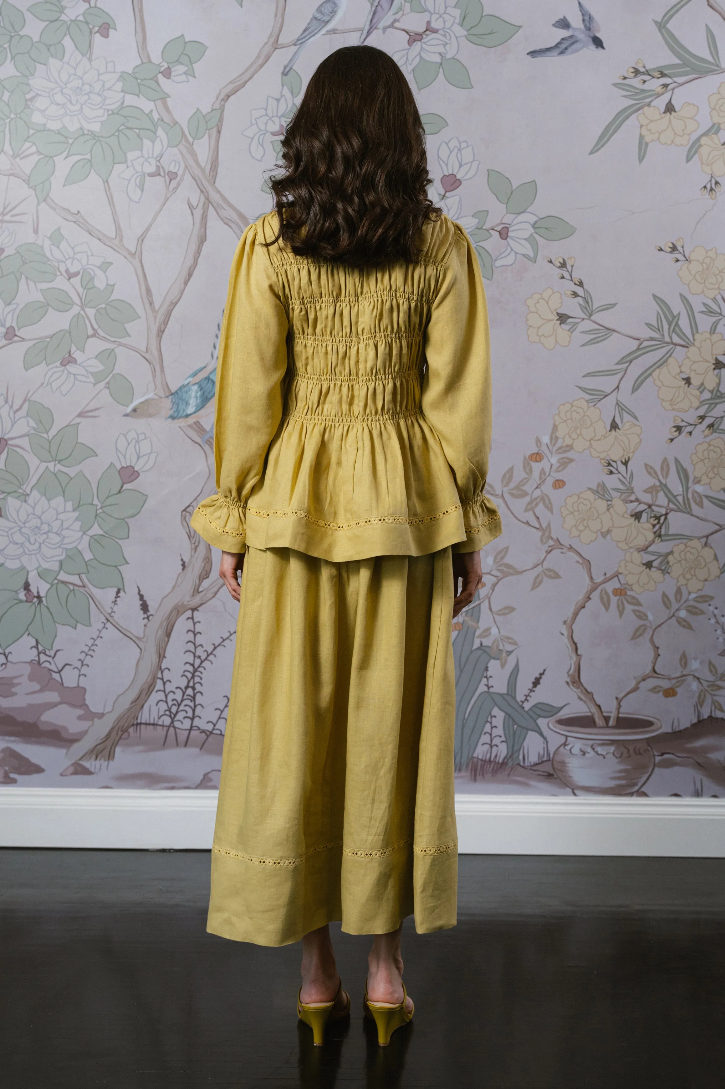 The Great Linen Skirt in Butter