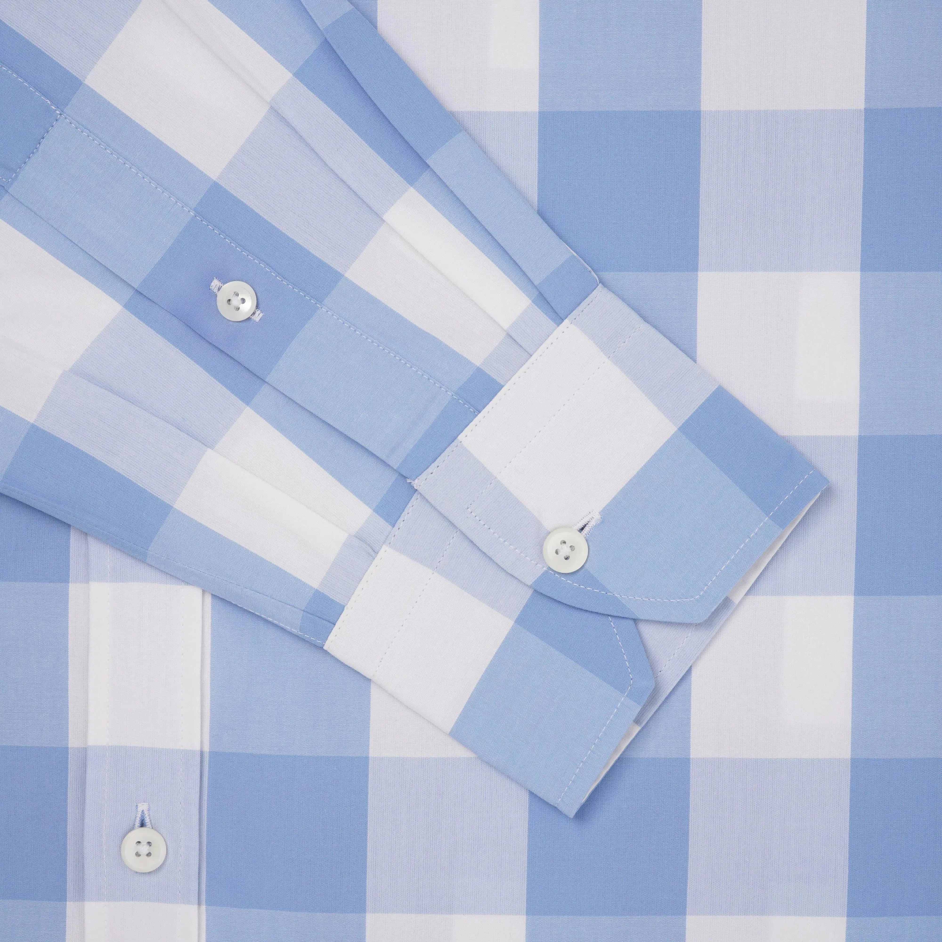 Thomas Pink Classic Fit Smart Casual Large Check Shirt Blue/White