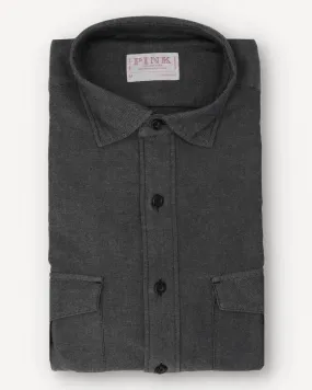 Thomas Pink Plain Smart Casual Overshirt Grey