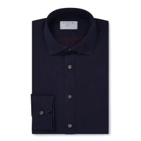 Thomas Pink Slim Fit Smart Casual Indigo Pin Dot Shirt
