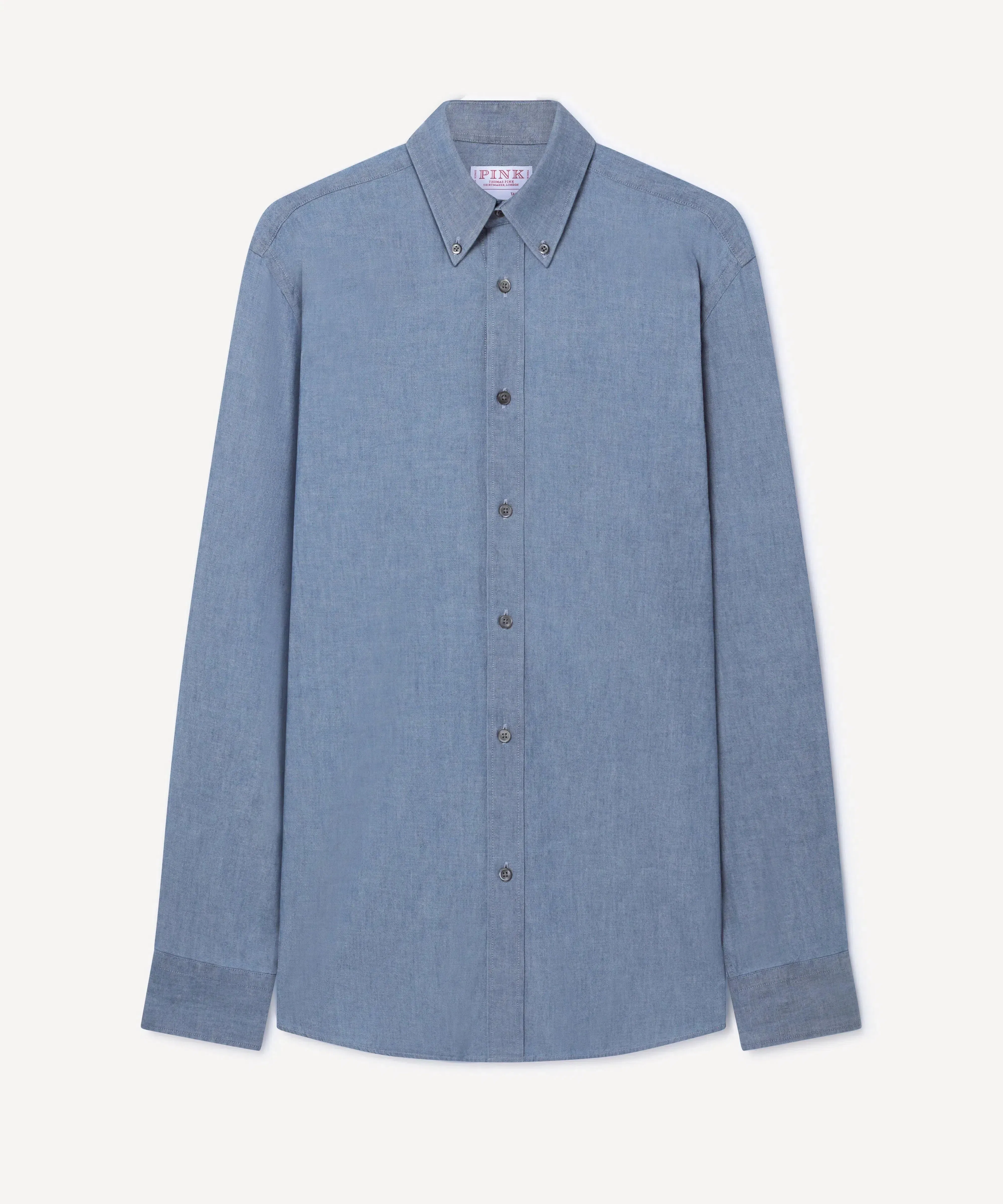 Thomas Pink Tailored Fit Smart Casual Washed Chambray Shirt