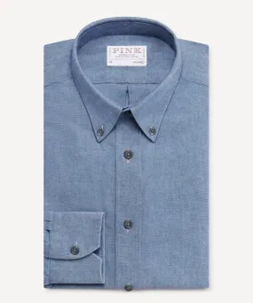 Thomas Pink Tailored Fit Smart Casual Washed Chambray Shirt