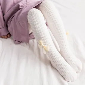 Toddler / Kid Girl Bowknot Stretchy  Solid Dancing Leggings