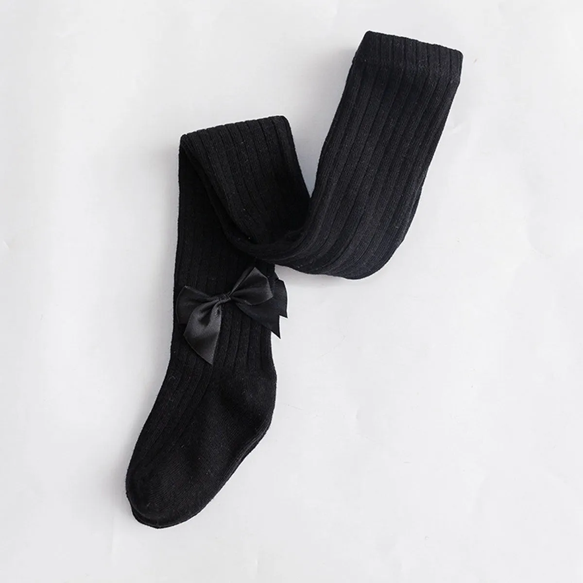 Toddler / Kid Girl Bowknot Stretchy  Solid Dancing Leggings