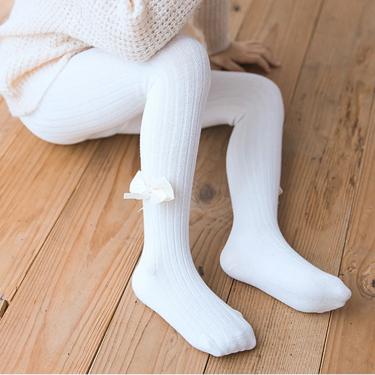 Toddler / Kid Girl Bowknot Stretchy  Solid Dancing Leggings